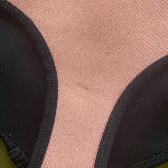 Peachy Pink Neoprene Triangl Bikini with Bag - Picture 7 of 8